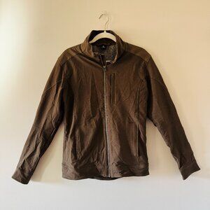 Kuhl Impakt Jacket Brown Full Zip Jacket Mens S Nylon Blend Zip Cuff Soft Shell